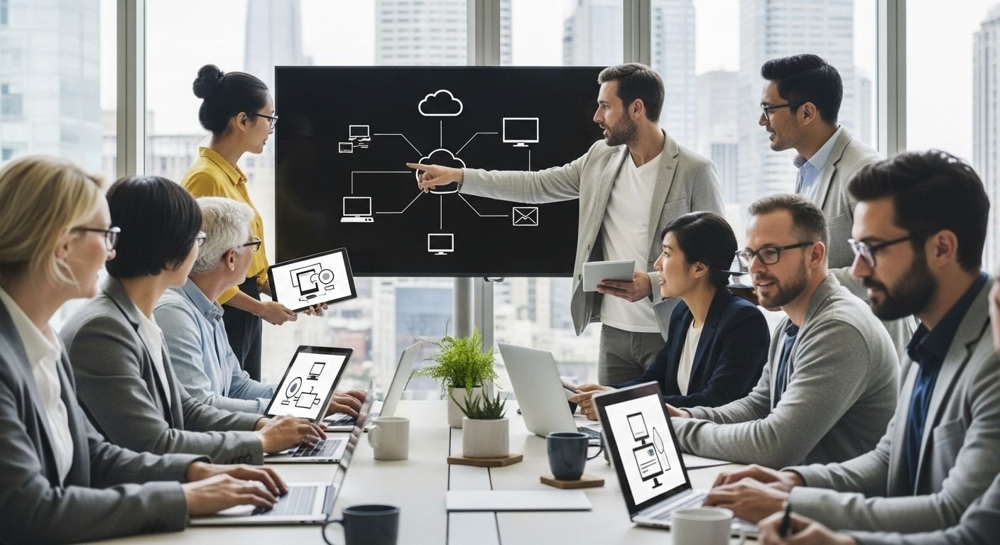 cloud solutions business teamwork